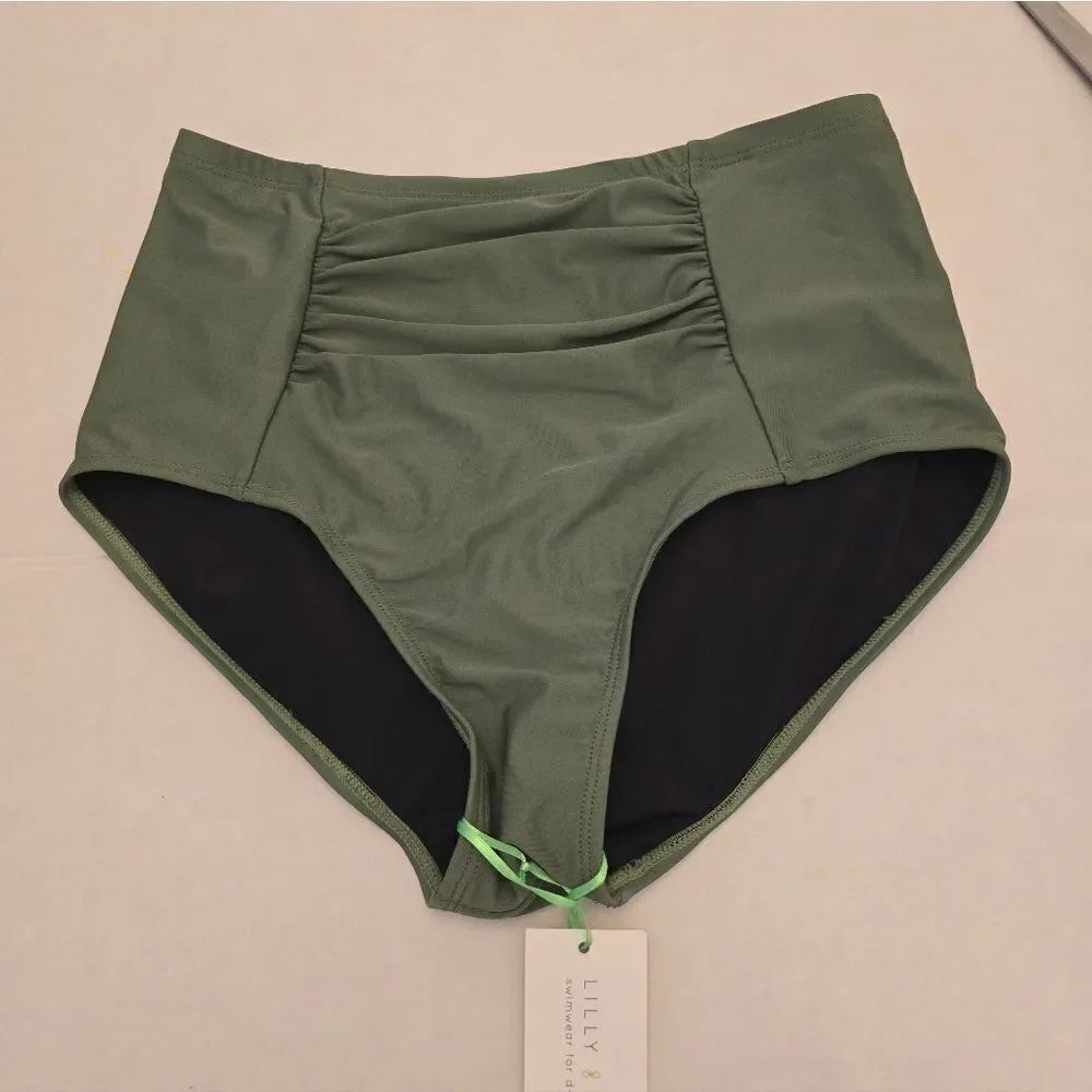 Lilly & Lime Olive High Waisted Bottom Size 6
